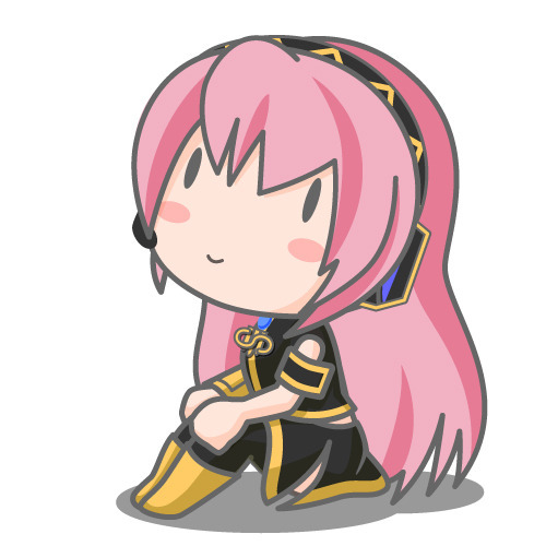 お座りルカ♪