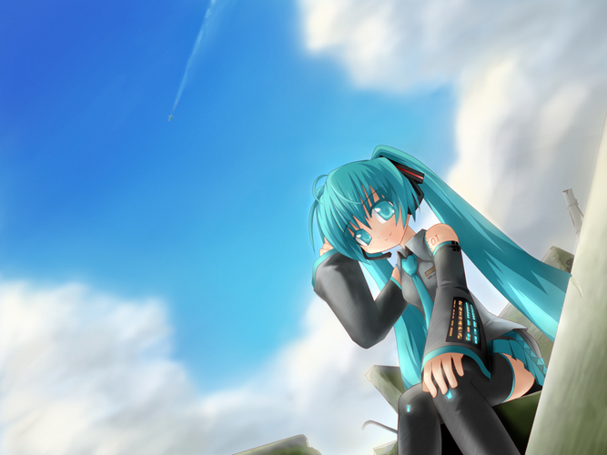Under the blue sky