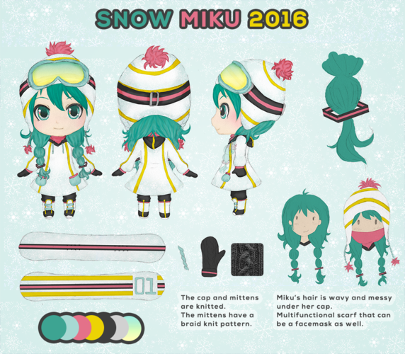 スノーボード雪ミク