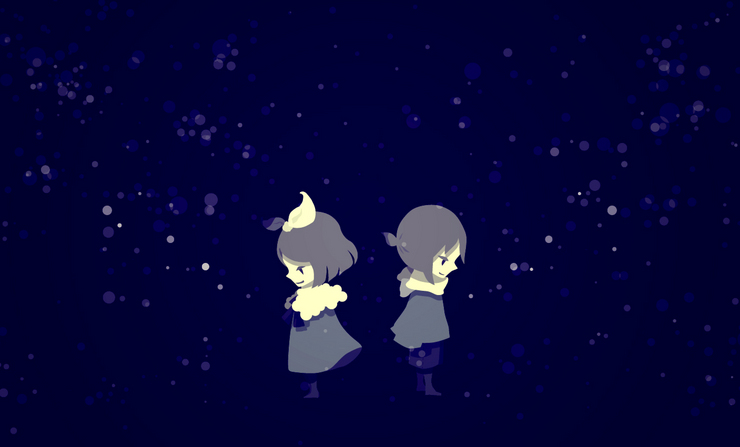 青い