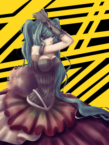 ミクさん描いてみたよ。