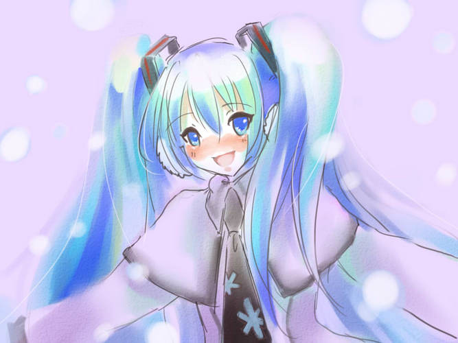 ゆきの日の初音さん