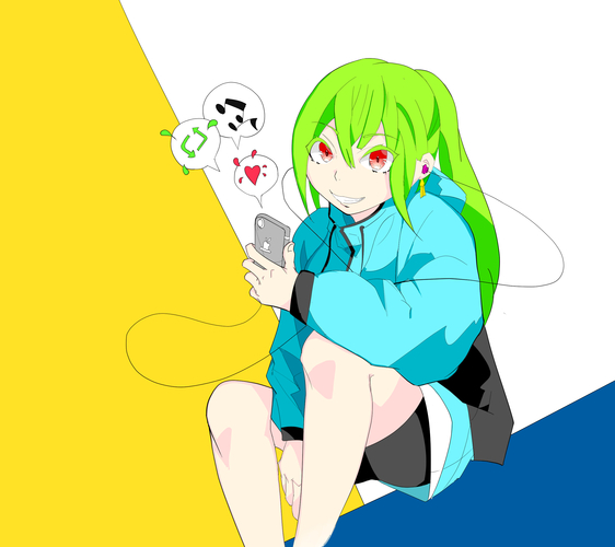 スマホ操作ミクさん