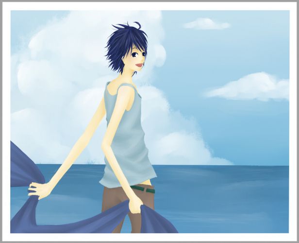 カイトと海