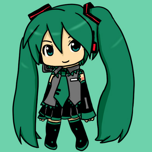 SDミクさん描いてみたけど・・・;