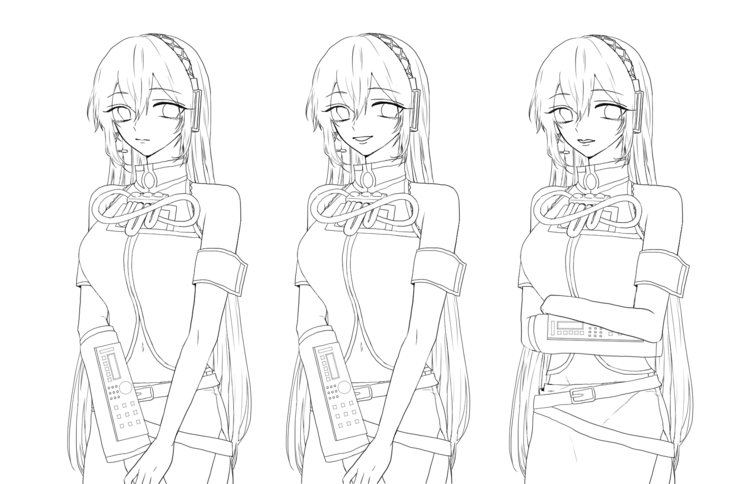 ドレミちゃんねる ルカ立ち絵ラフ