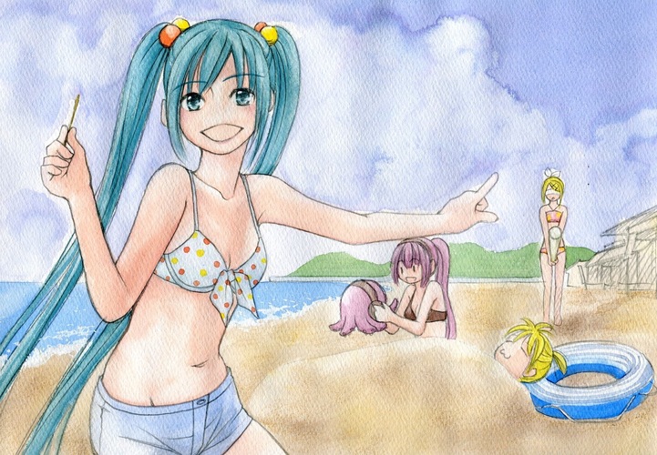 水着ミクさんたち