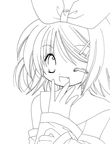 【塗り絵】鏡音リン
