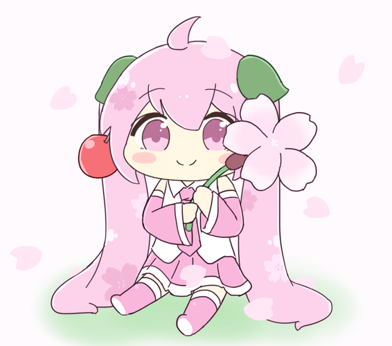 ちょこんと桜ミクさん