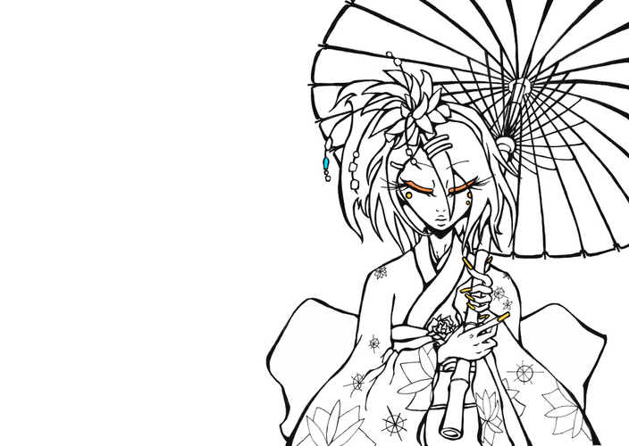 和風な鏡音リンさん