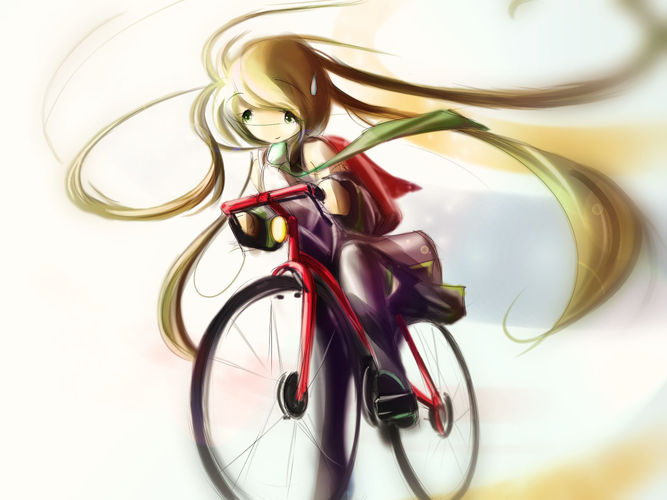 自転車で出発!