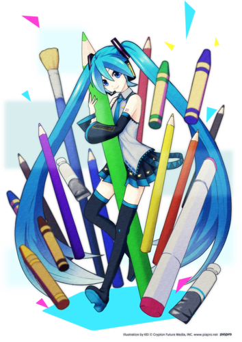【パソコン】初音ミクの塗り絵