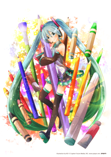 【パソコン】初音ミクの塗り絵