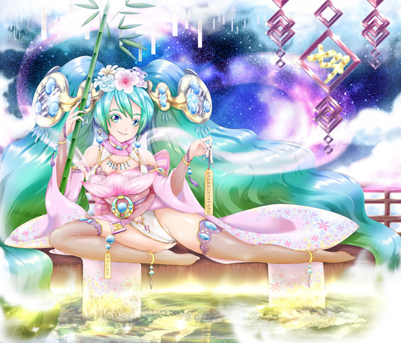 七夕の織姫ミクちゃん「白」