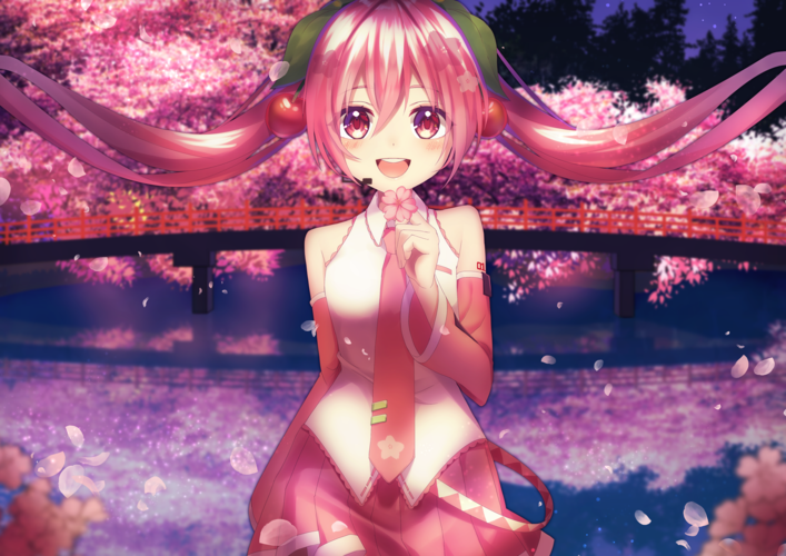 桜ミク×弘前×夜桜