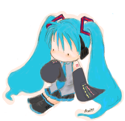 ちょこんと。