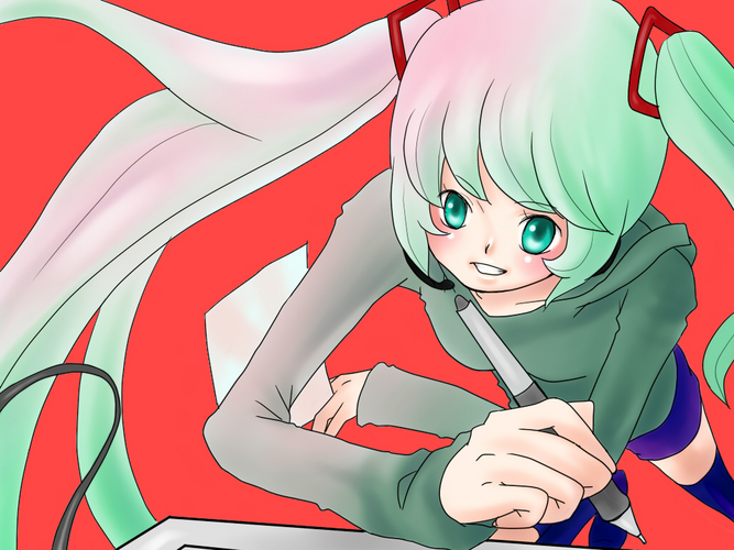 【ピアプロ1周年】絵を描くぜ【コラボ】