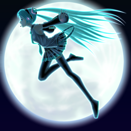月夜に舞う