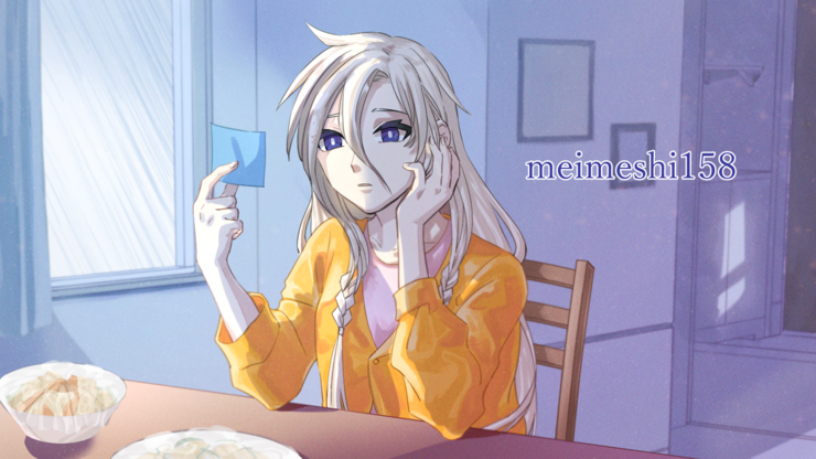 【コラボ】藍色の手紙 illust