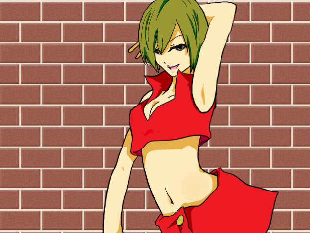 初めて描いたメーコさん。