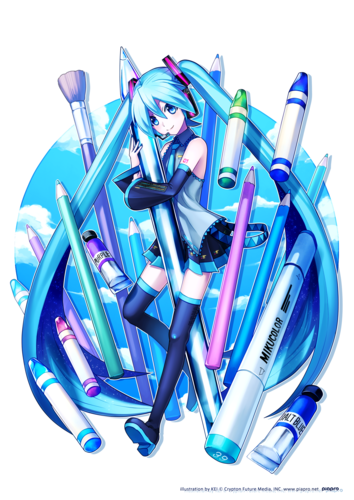 【パソコン】初音ミクの塗り絵