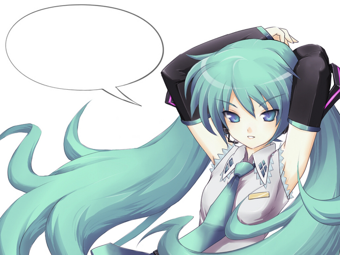 初音さん(吹き出しつけたよ!)