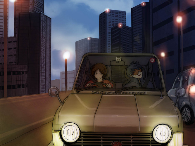 早朝のドライブ