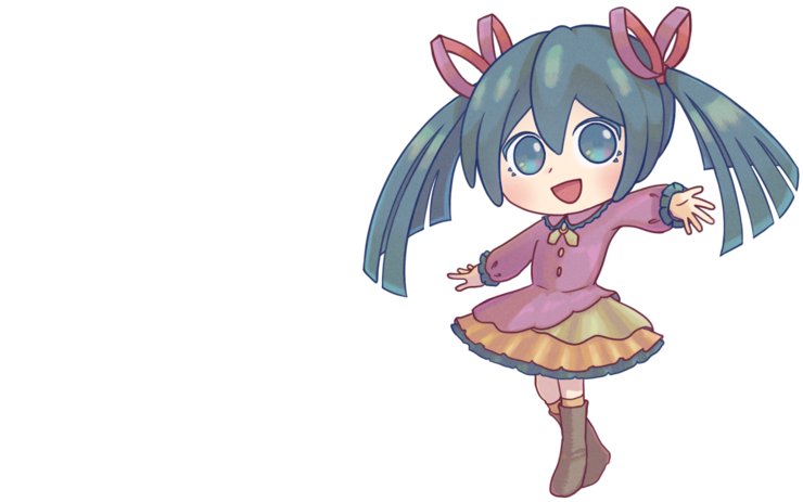 秋空とミク_ミク単体(縁取り無)