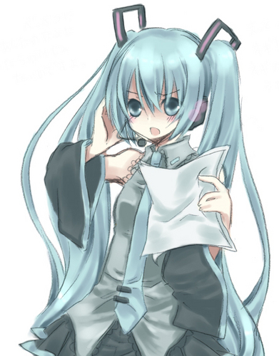 初音さん 照れる