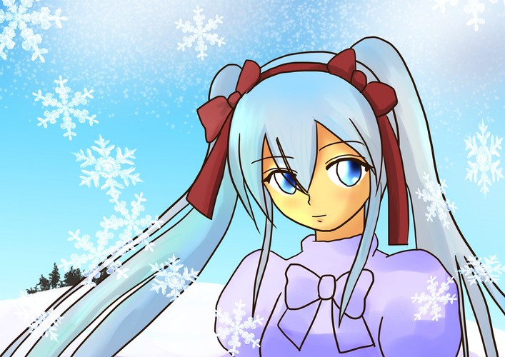 雪のミク・・・