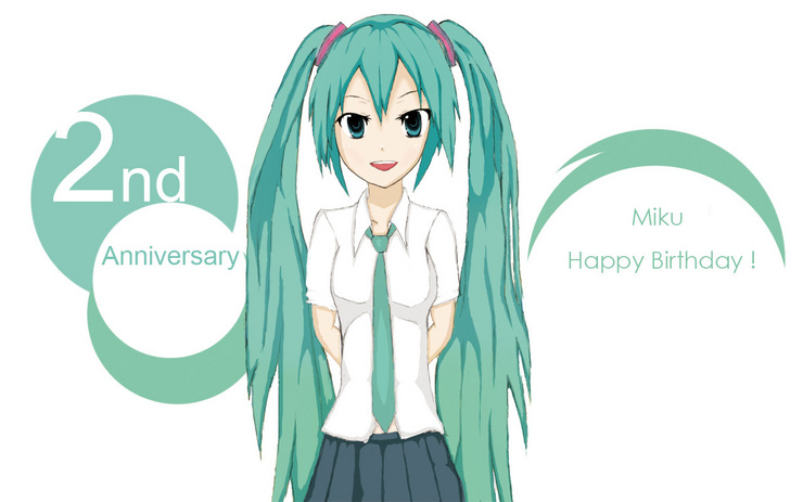 初音ミク2nd Anniversary 1280×800