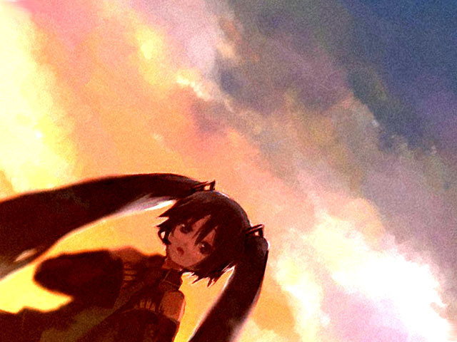 夕暮れの紅