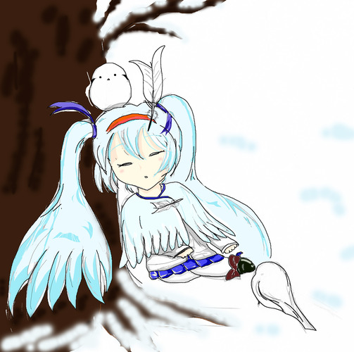 雪ミクちゃん イメージのラフ。