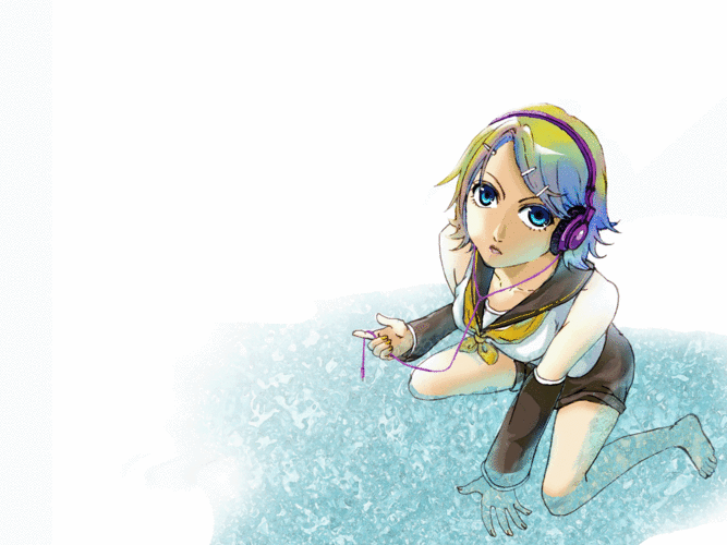 水の中のリンちゃん