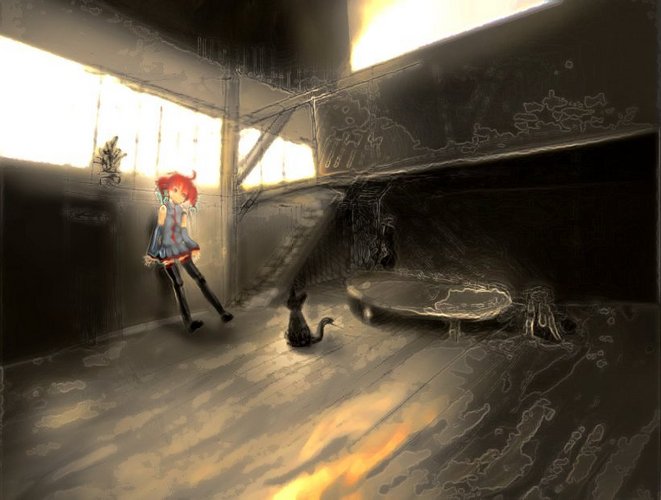 テトと黒猫と木漏れ日