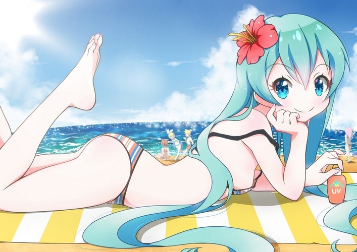 ビーチに出かけよう-初音ミク