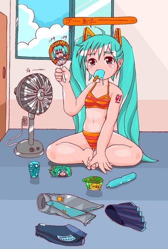 ミクさんの部屋にはクーラーが無い
