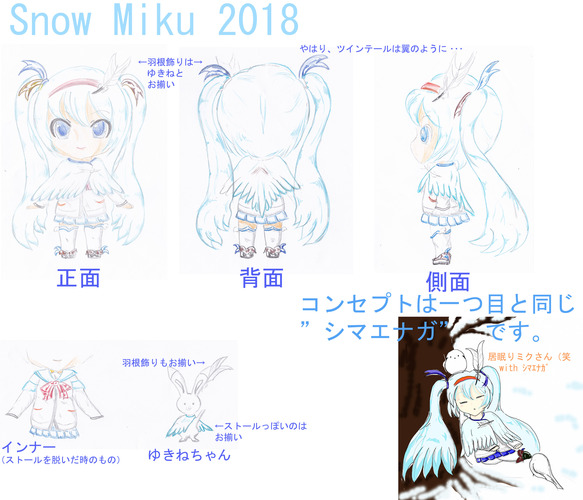 雪ミクちゃん、2018年衣装(その2)