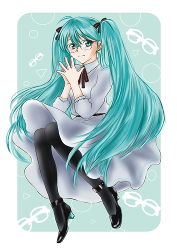 メガネとミクさん