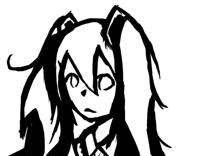 初音ミク 線画…っぽいなにか。
