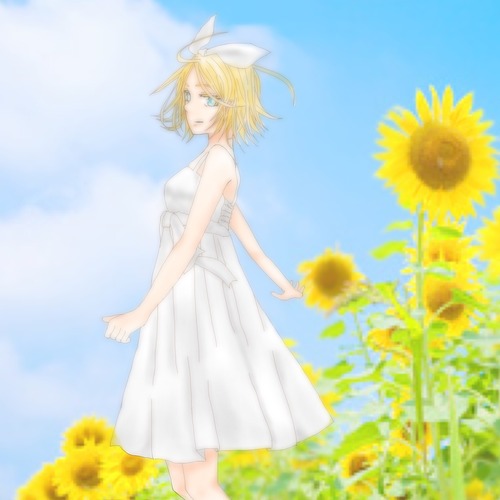 ひまわり畑で追いかけて