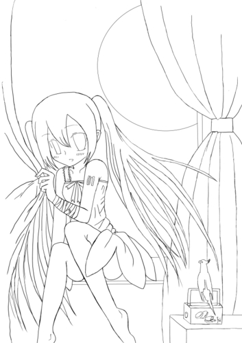 なあに?(線画)