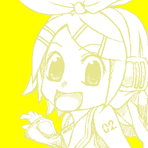 お絵Bでリンちゃん描いてみた。とりあえず下書き。【鏡音リン】