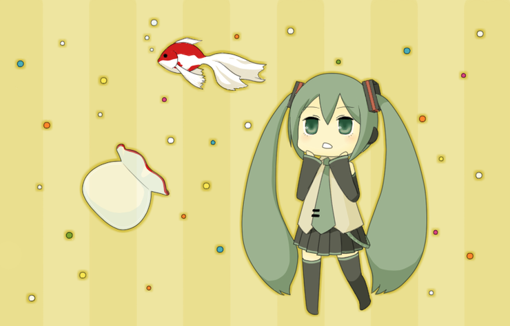 ミクと金魚