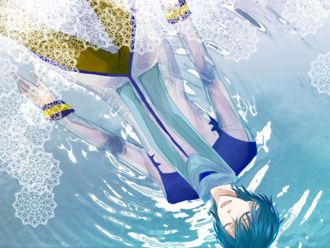 水面で 君を まつ