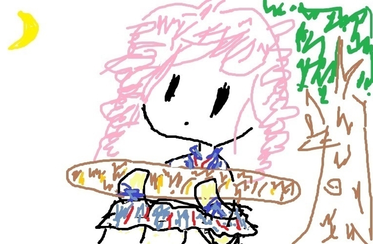 フランスパンを持って月夜に黄昏る重音テトさん