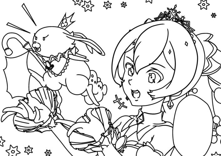 SNOW MIKU 2019 4コマ塗り絵線画イラストコラボ