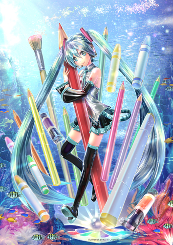 【パソコン】初音ミクの塗り絵