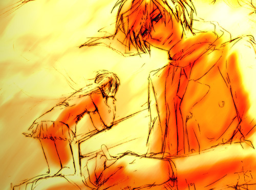 夕日