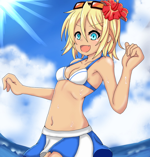水着×日焼け×リンちゃん